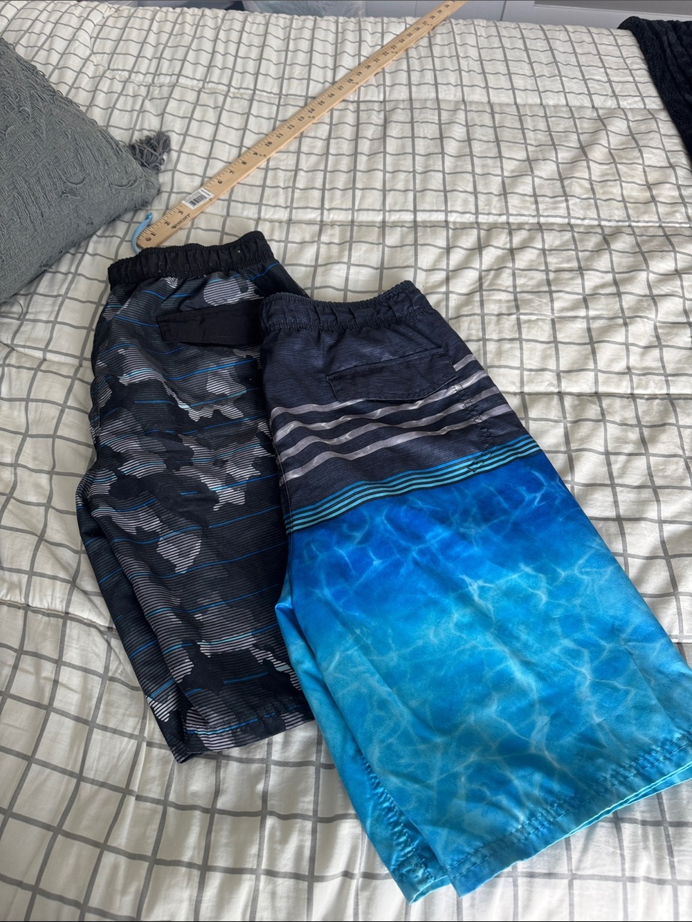 Gerry Weber Boys Blue Gradient & Navy Pattern Swim Trunks
